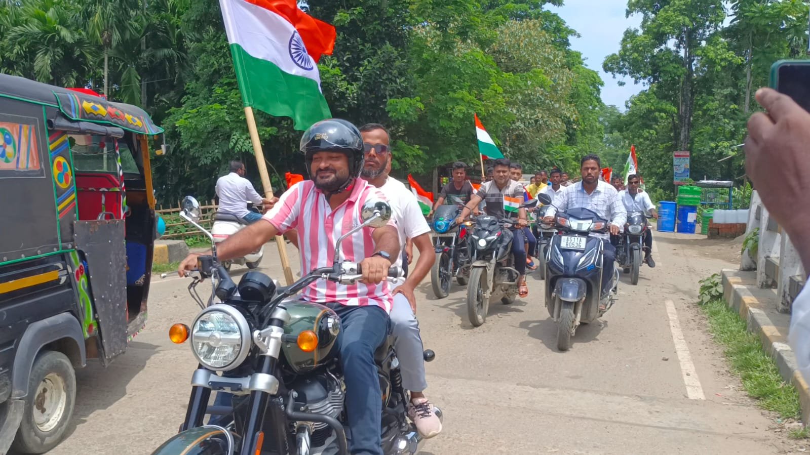 সোনাই পৌরসভার বিশাল তিরঙা বাইক র‍্যালি