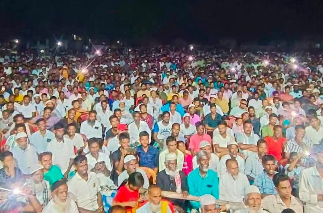 নগাঁও লোকসভা উপনির্বাচনে বদরুদ্দিন আজমলের বিশাল নির্বাচনী জনসভা